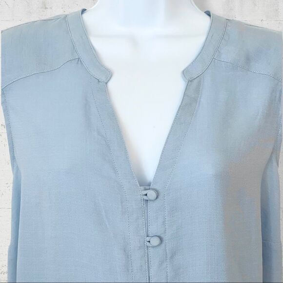 Torrid Harper Light Blue Gauze Button Front Tunic Tank Sz 0X XXL - Picture 6 of 12